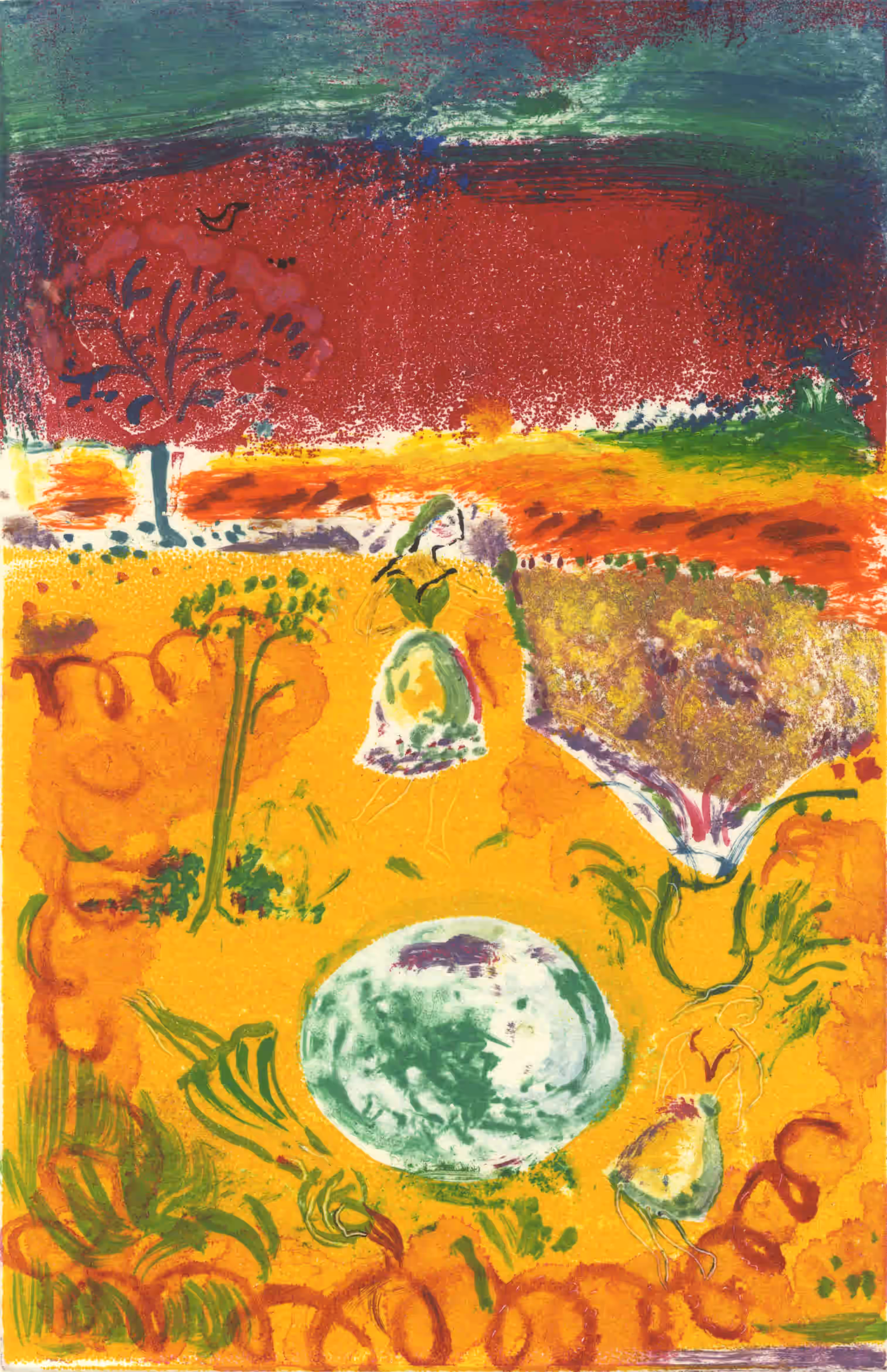 Lake with 3 women II