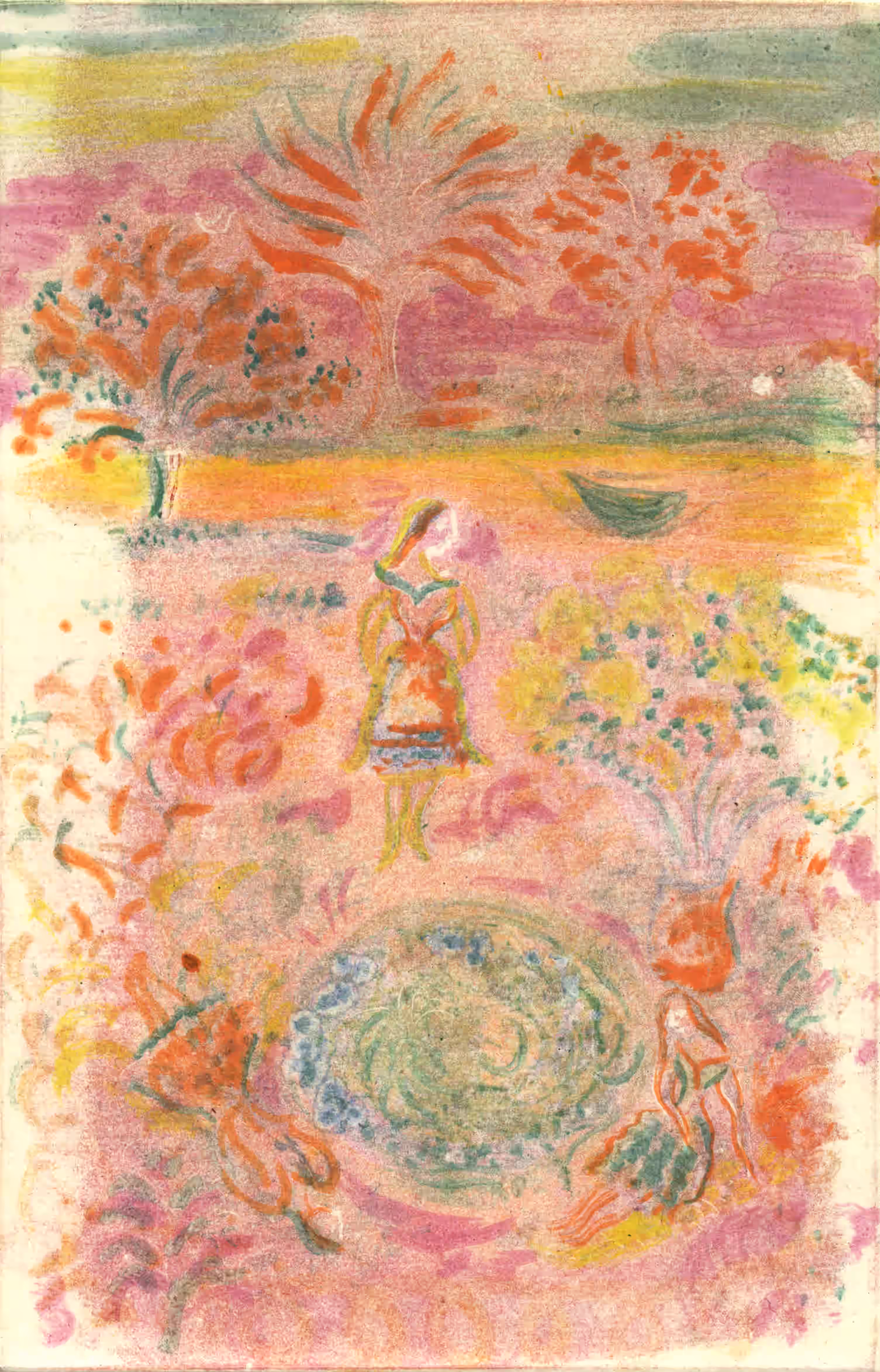 Lake with 3 women III